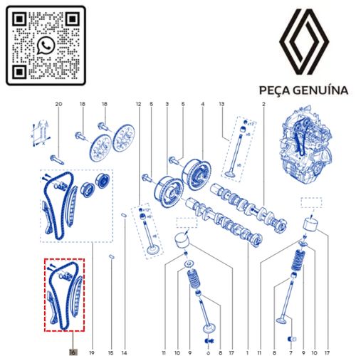 RN 714682 8201714682 KIT CORRENTE DE DISTR. 1.0 12V B4D KWID 3